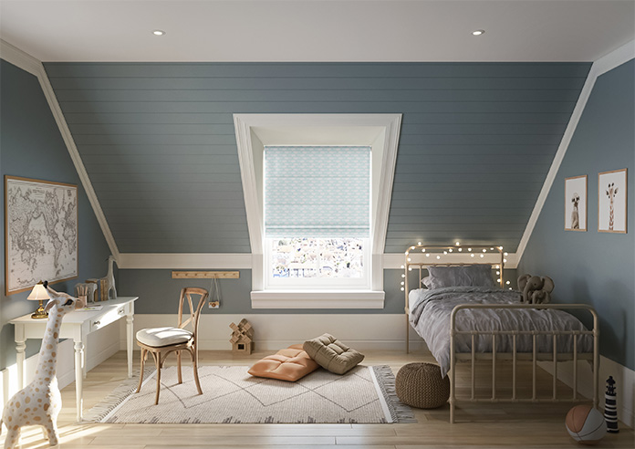 Whaling Around, Aqua - Roman Blind - Image 8